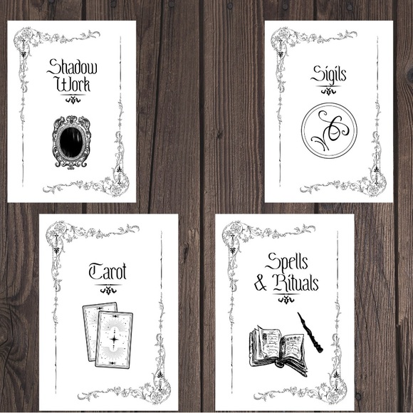 Tea Stained Grimoire Divider 8.5 X 11” Pages for your Book of Shadows. - Picture 5 of 5